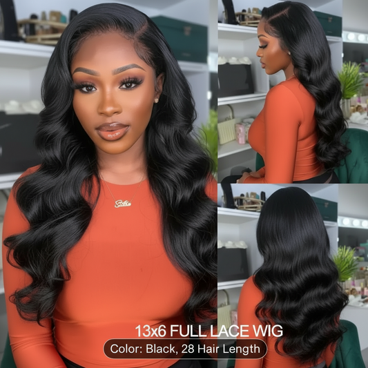 13*6 wavy 100%human hair